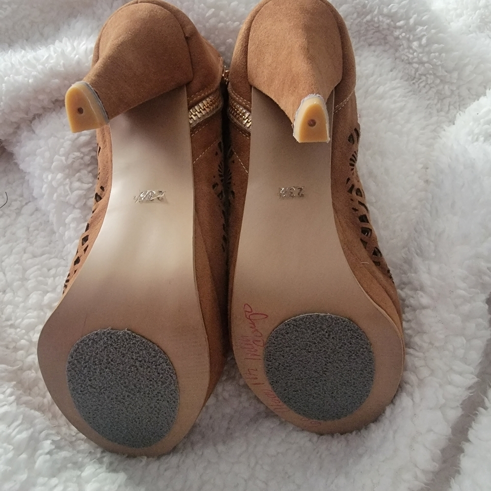 Suede Platforms Ankle Boots 4" heel - Picture 5 of 12